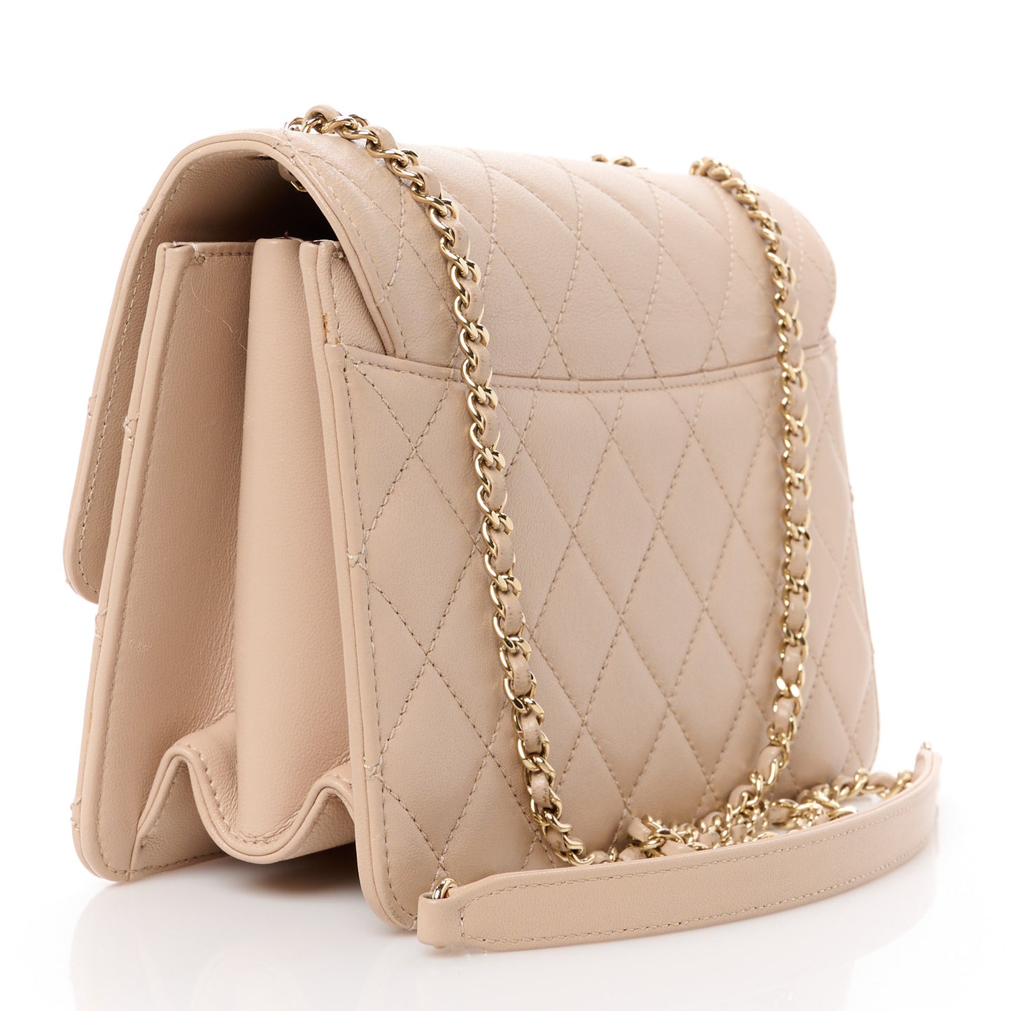 Sheepskin Quilted Beauty Lock Flap