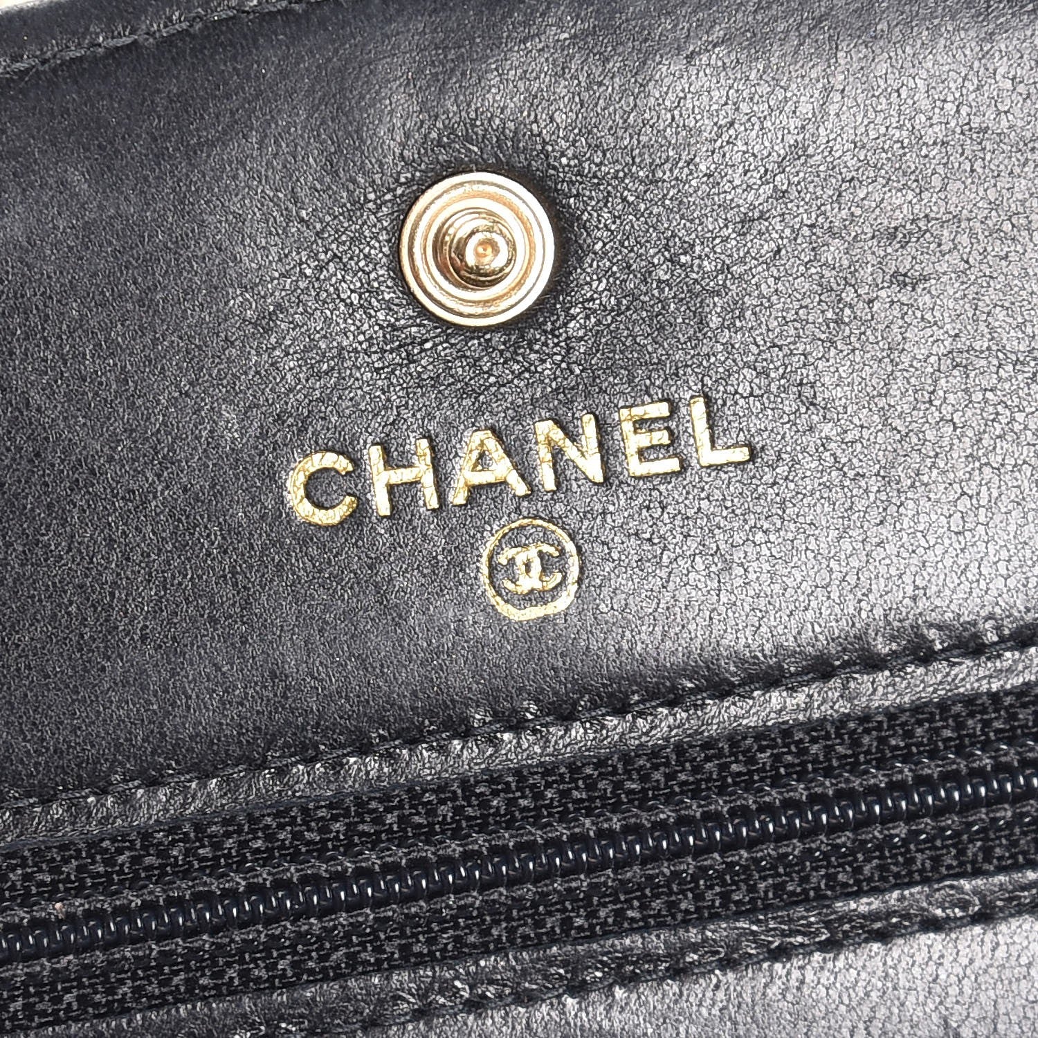 Chanel Caviar Timeless CC Wallet On Chain WOC Black 6 of 8