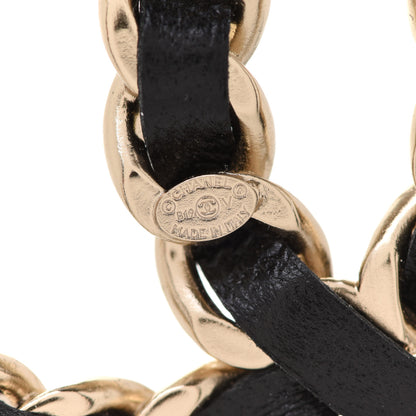 Chanel Lambskin Chain CC Brooch Black Gold 4 of 5