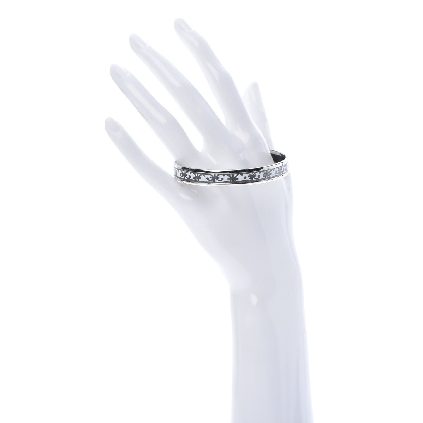 Enamel Printed Narrow Balcons Du Guadalquivir Bracelet 65 White