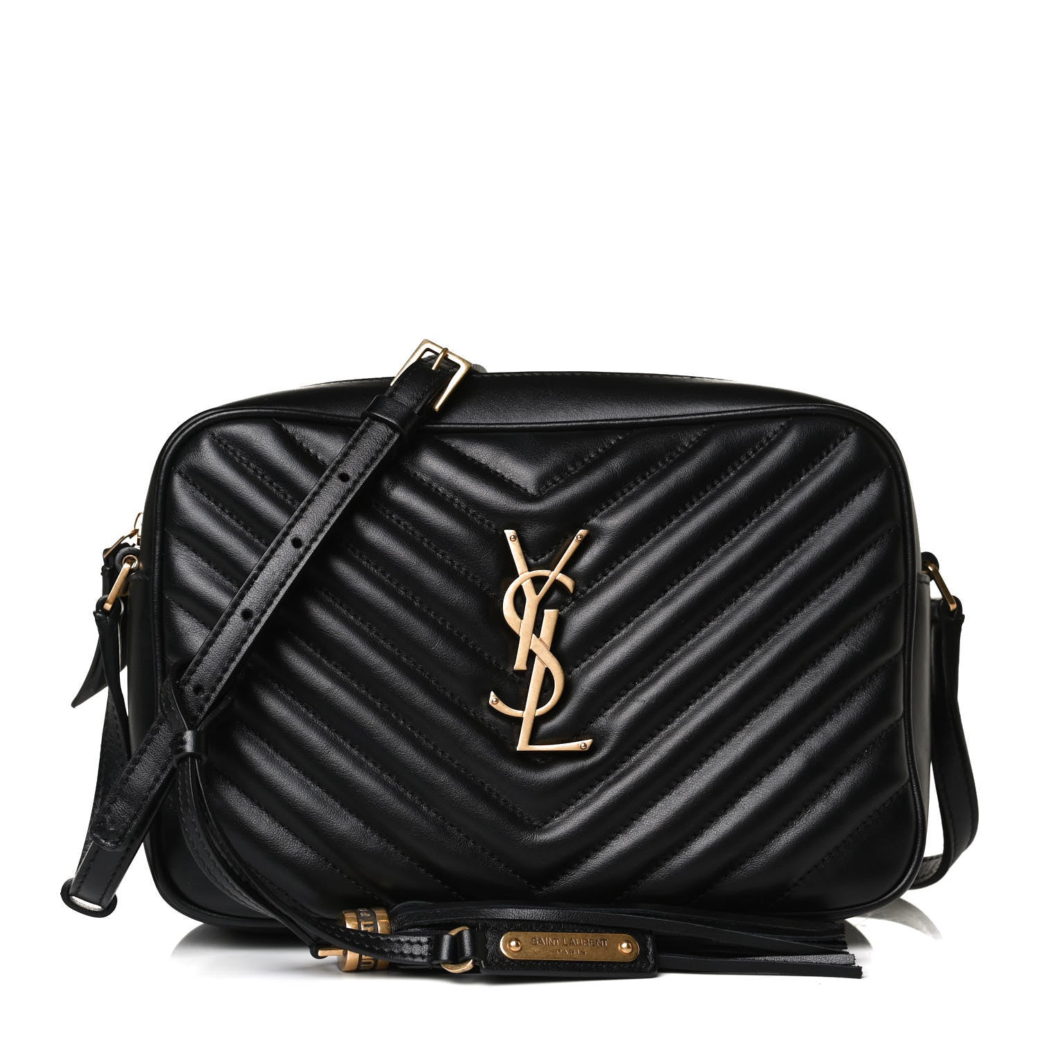 Saint Laurent Calfskin Matelasse Monogram Lou Camera Bag Black 1 of 13