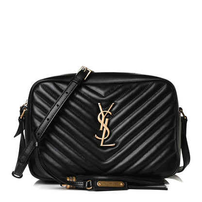 Saint Laurent Calfskin Matelasse Monogram Lou Camera Bag Black 1 of 13