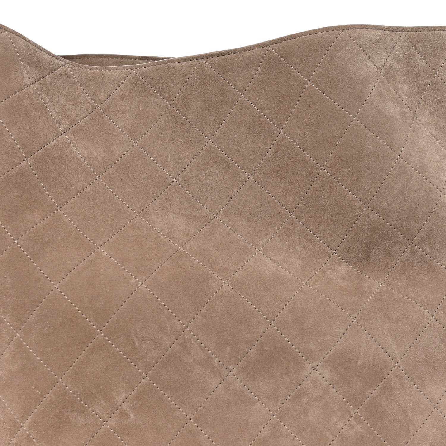 Chanel Suede CC Large Bucket Bag Grey 8 of 10