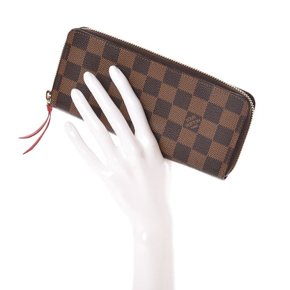 Louis Vuitton Damier Ebene Clemence Wallet Cherry 2 of 6