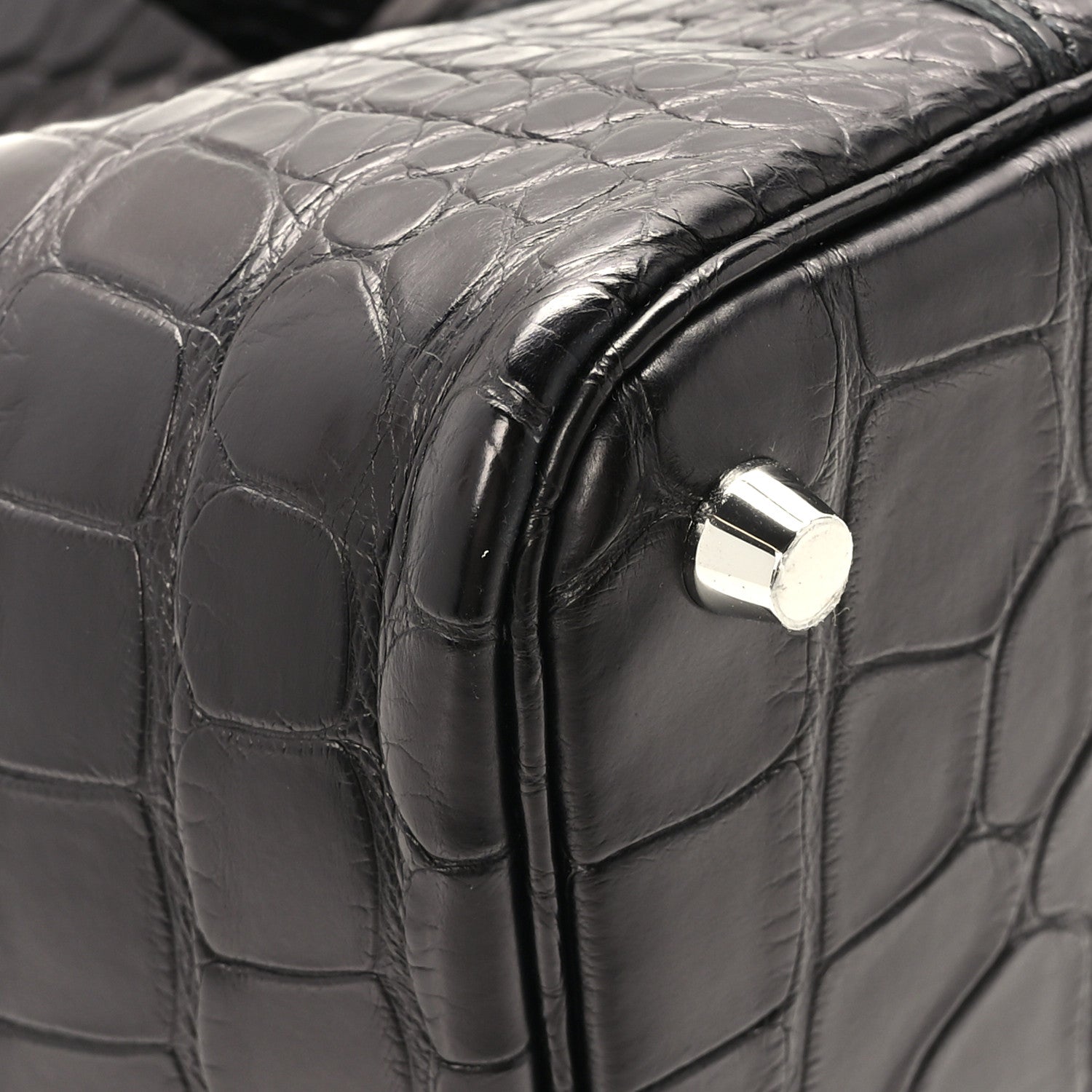 Hermes Matte Alligator Picotin Lock 18 Black 8 of 12