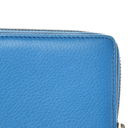 Gucci Pebbled Calfskin Soho Zip Around Wallet Turquoise 8 of 10