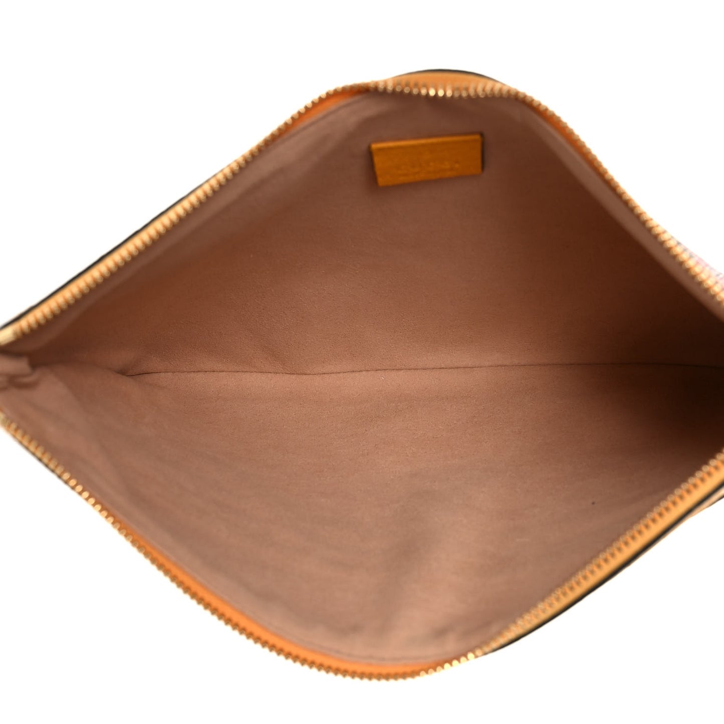 GG Supreme Monogram Flora Large Ophidia Pouch Clutch Beige Multicolor Crop