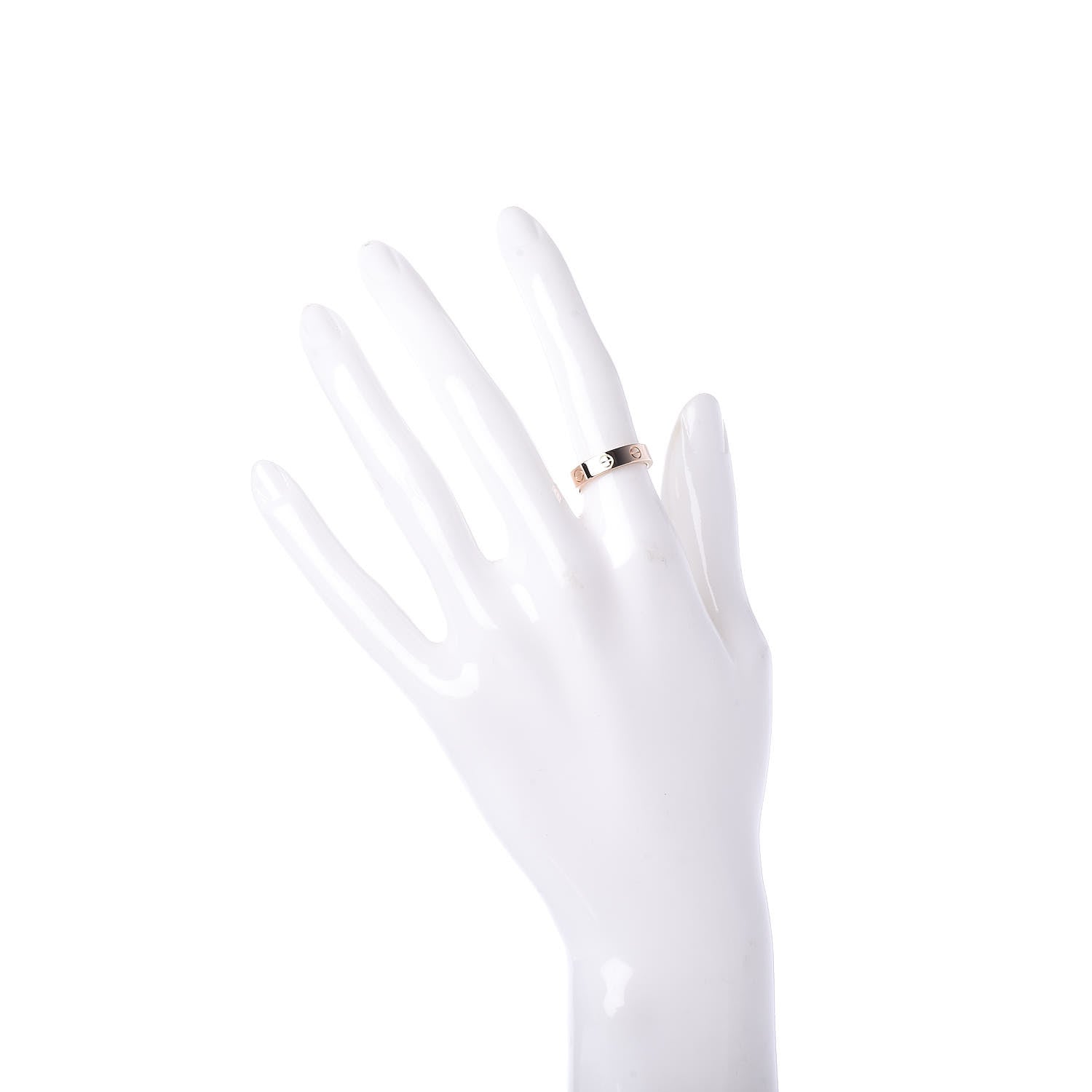 Cartier 18K Pink Gold Diamond 4mm LOVE Wedding Band Ring 49 4.75 2 of 6