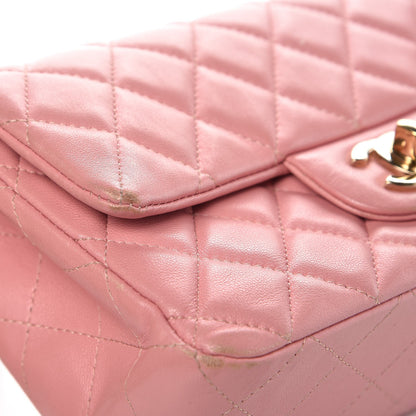 Chanel Lambskin Quilted Mini Rectangular Flap Pink 16 of 17