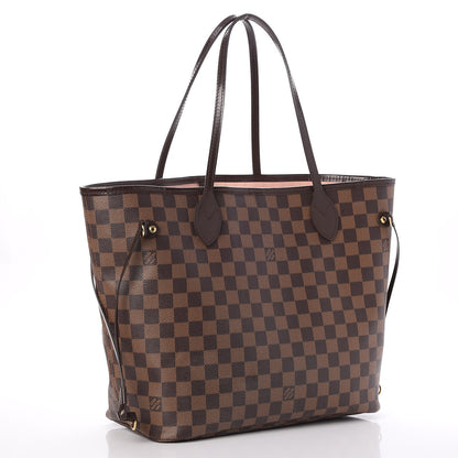Louis Vuitton Damier Ebene Neo Neverfull MM Rose Ballerine 3 of 10
