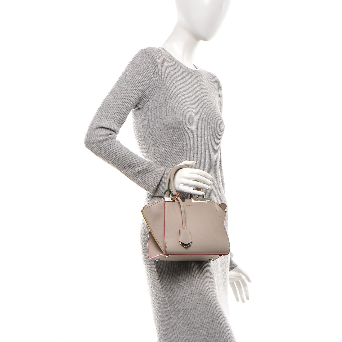 Vitello Dolce Mini 3Jours Tote Grigio Polvere