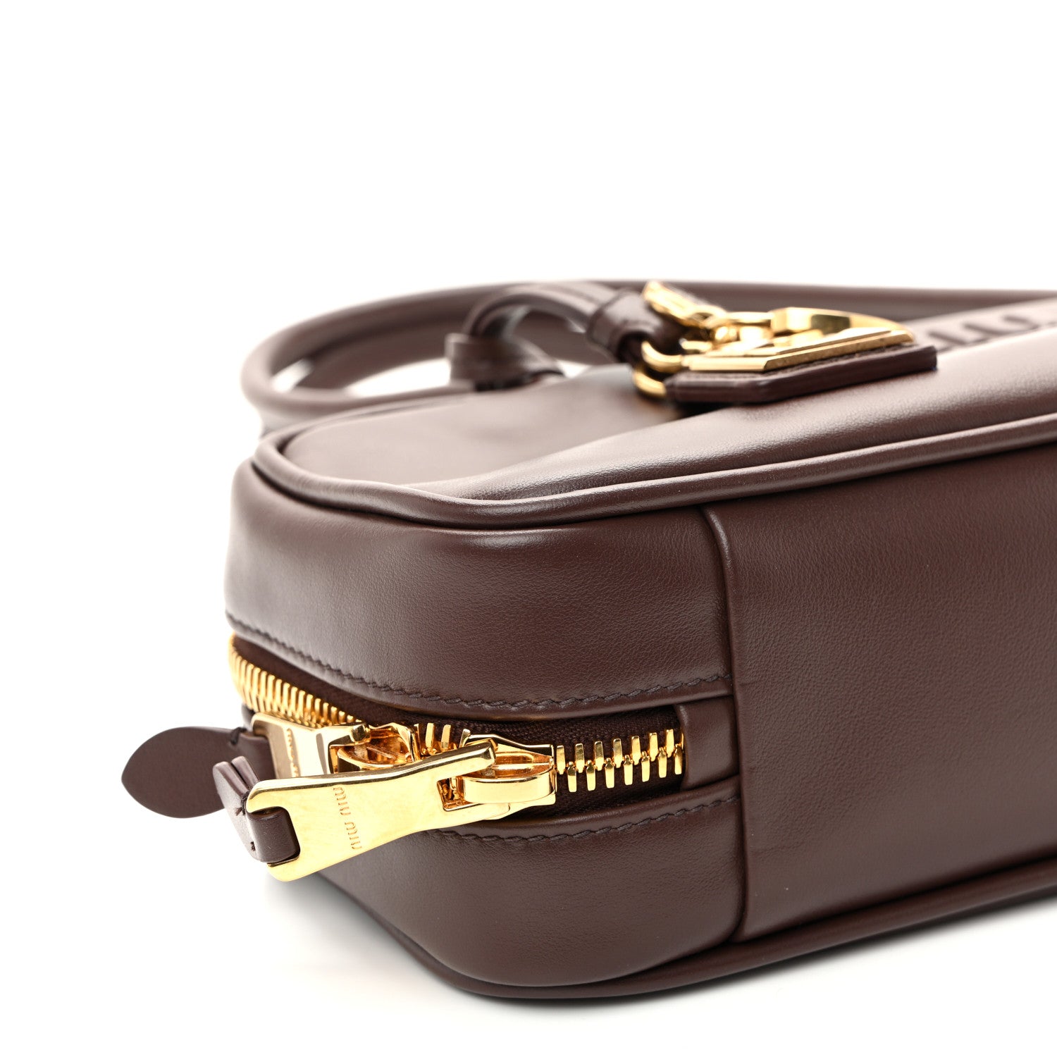 Miu Miu Nappa Small Beau Top Handle Bag Briarwood 15 of 17