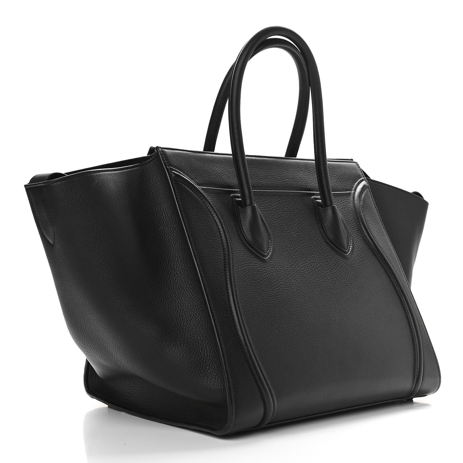 Celine Supple Calfskin Medium Phantom Luggage Black 3 of 9