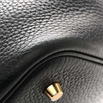 Hermes Taurillon Clemence Picotin Lock 22 MM  Black 14 of 15