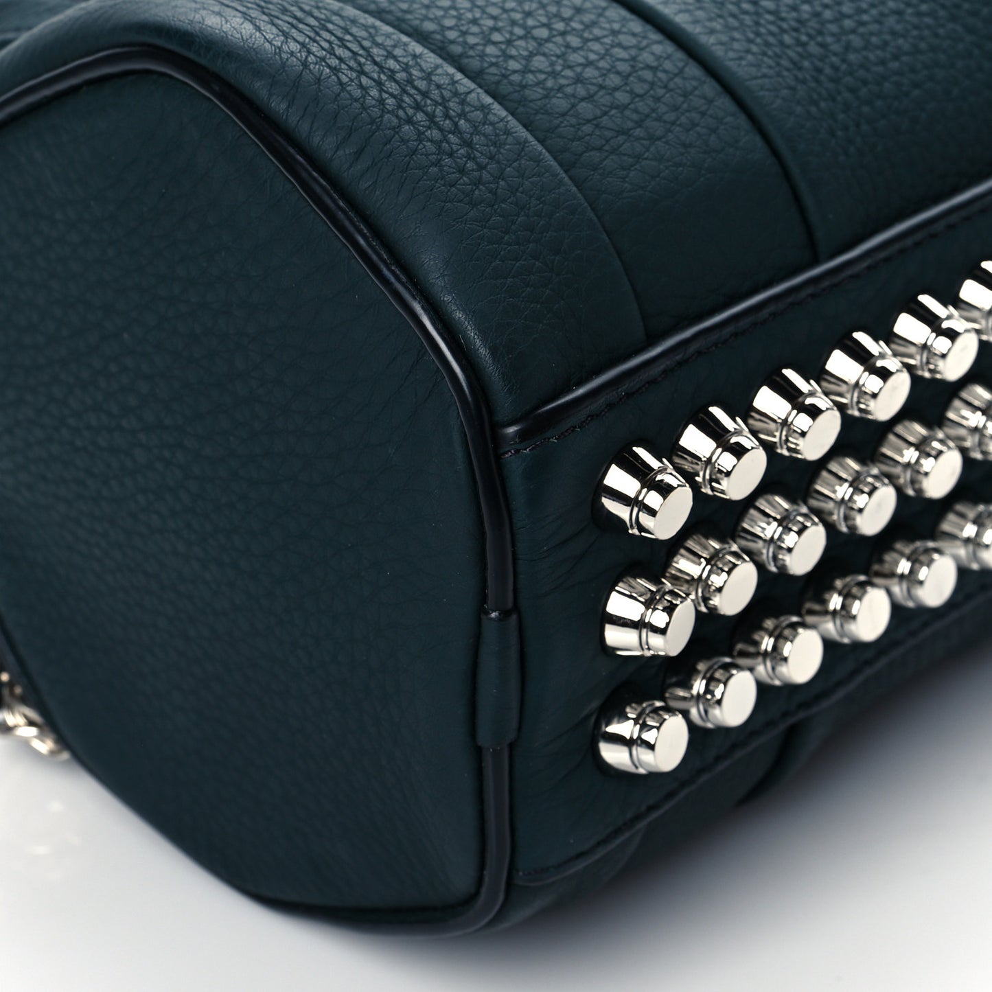 Pebbled Lambskin Mini Rockie Dark Argon Silver Hardware