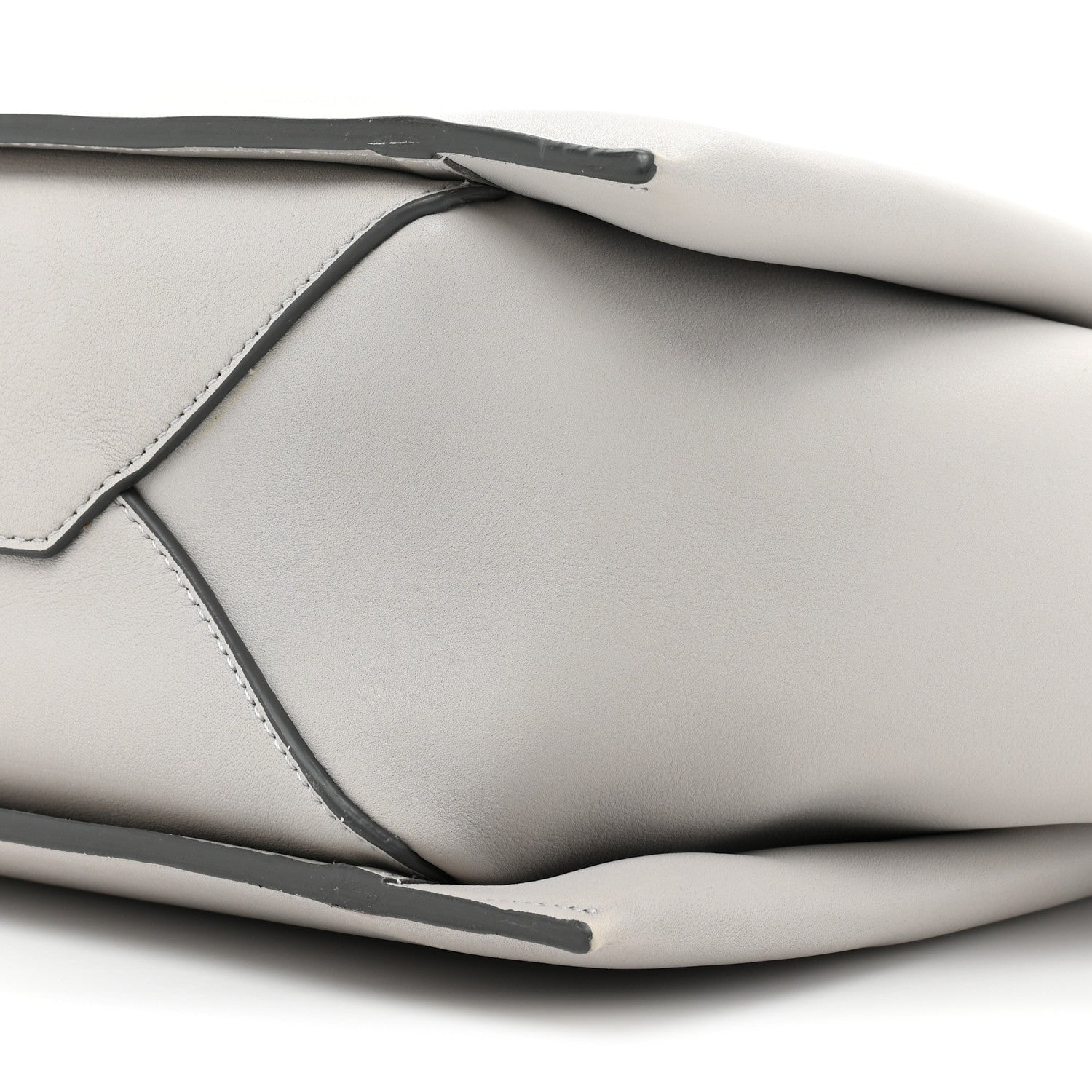 Celine Smooth Calfskin Medium Tri-Fold Bag Pearl Grey 10 of 14