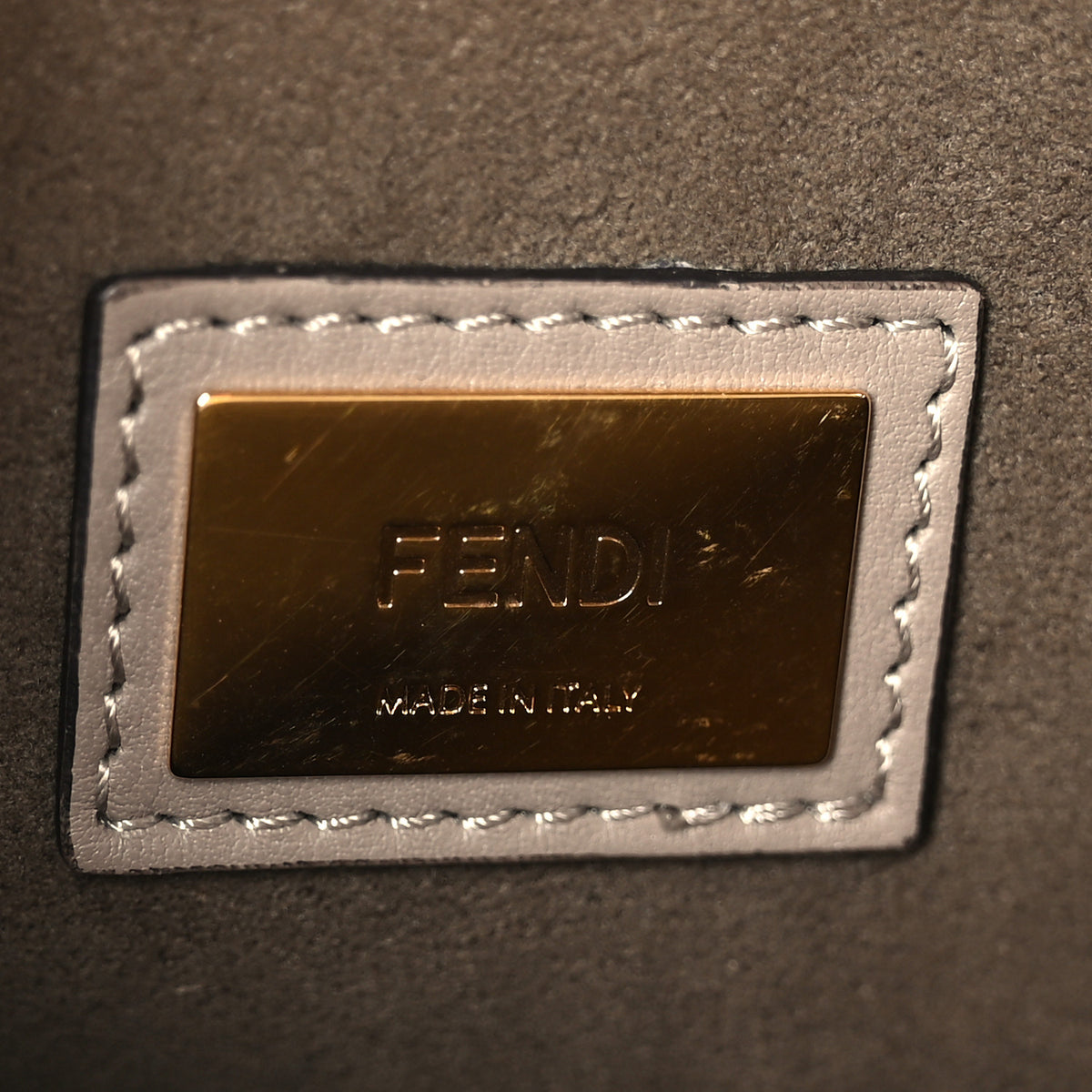 Fendi Vitello Seta Shiny Nappa Plexiglass Medium Peekaboo I SEE U Satchel Tortora 5 of 9