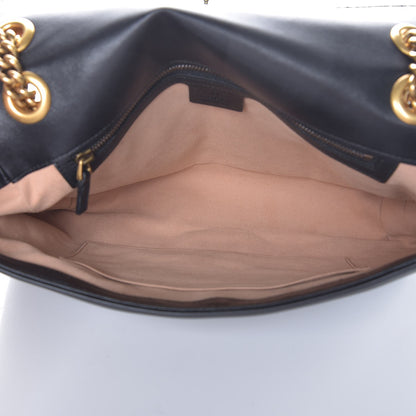 Gucci Calfskin Matelasse Medium GG Marmont Shoulder Bag Black 5 of 7