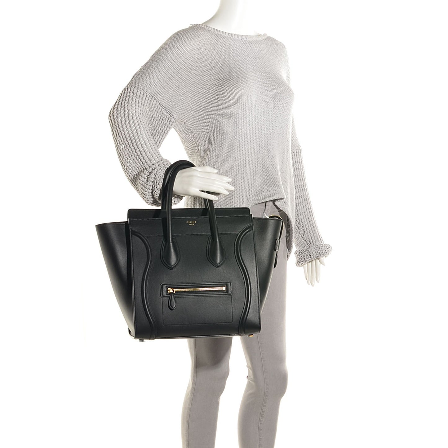 Smooth Calfskin Mini Luggage Black