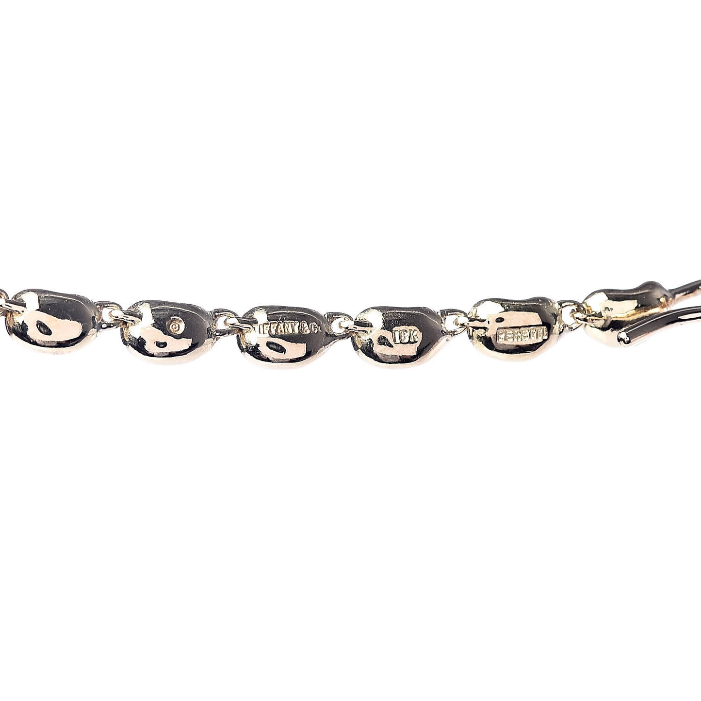 18K Yellow Gold Mini Elsa Peretti Bean Link Necklace