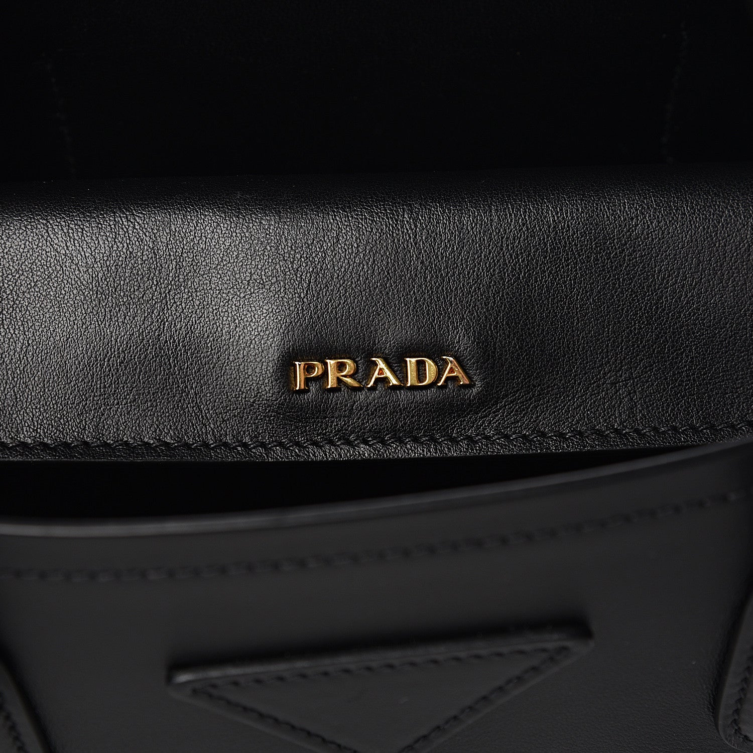 Prada City Calfskin Cuir Medium Mirage Double Bag Black 7 of 11