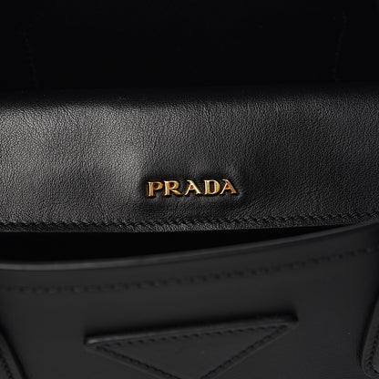 Prada City Calfskin Cuir Medium Mirage Double Bag Black 7 of 11