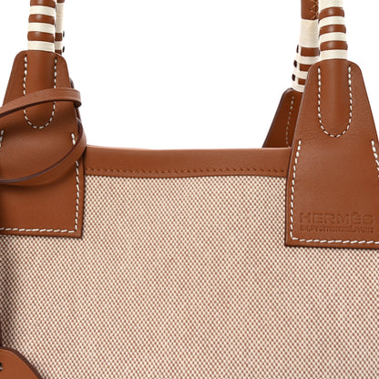 Hermes Military Toile Canvas Swift Steeple 25 Bag Gold 8 of 10