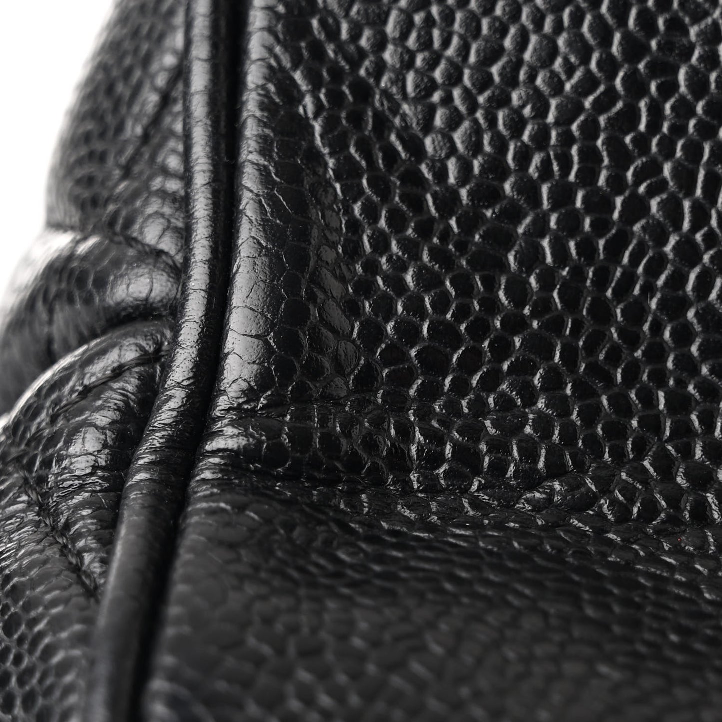 Caviar Quilted Medallion Tote Black