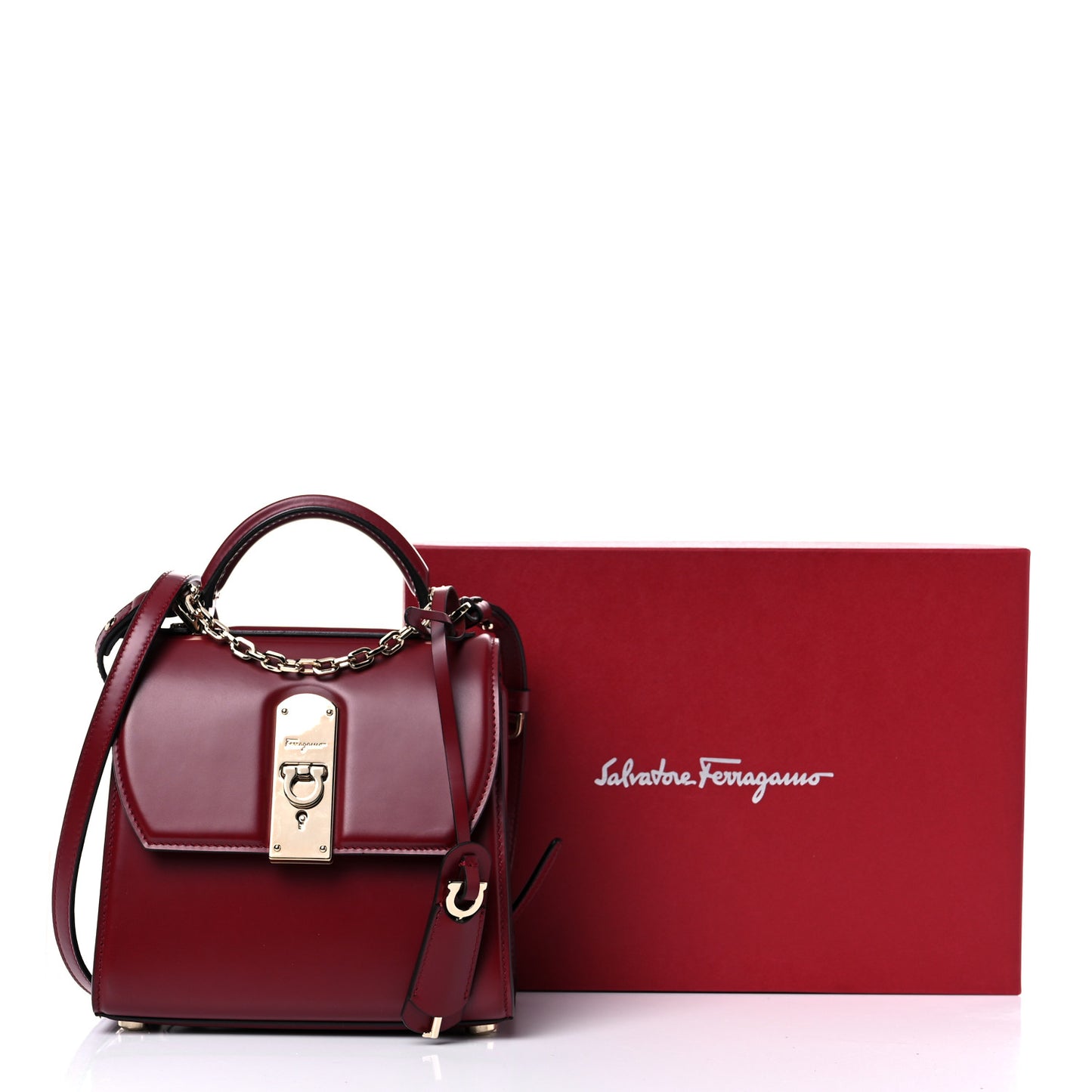 Smooth Calfskin Mini Boxyz Red