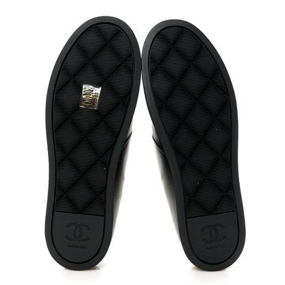 Chanel Lambskin Grosgrain Cap Toe Sneaker Mules 40 Black 11 of 20