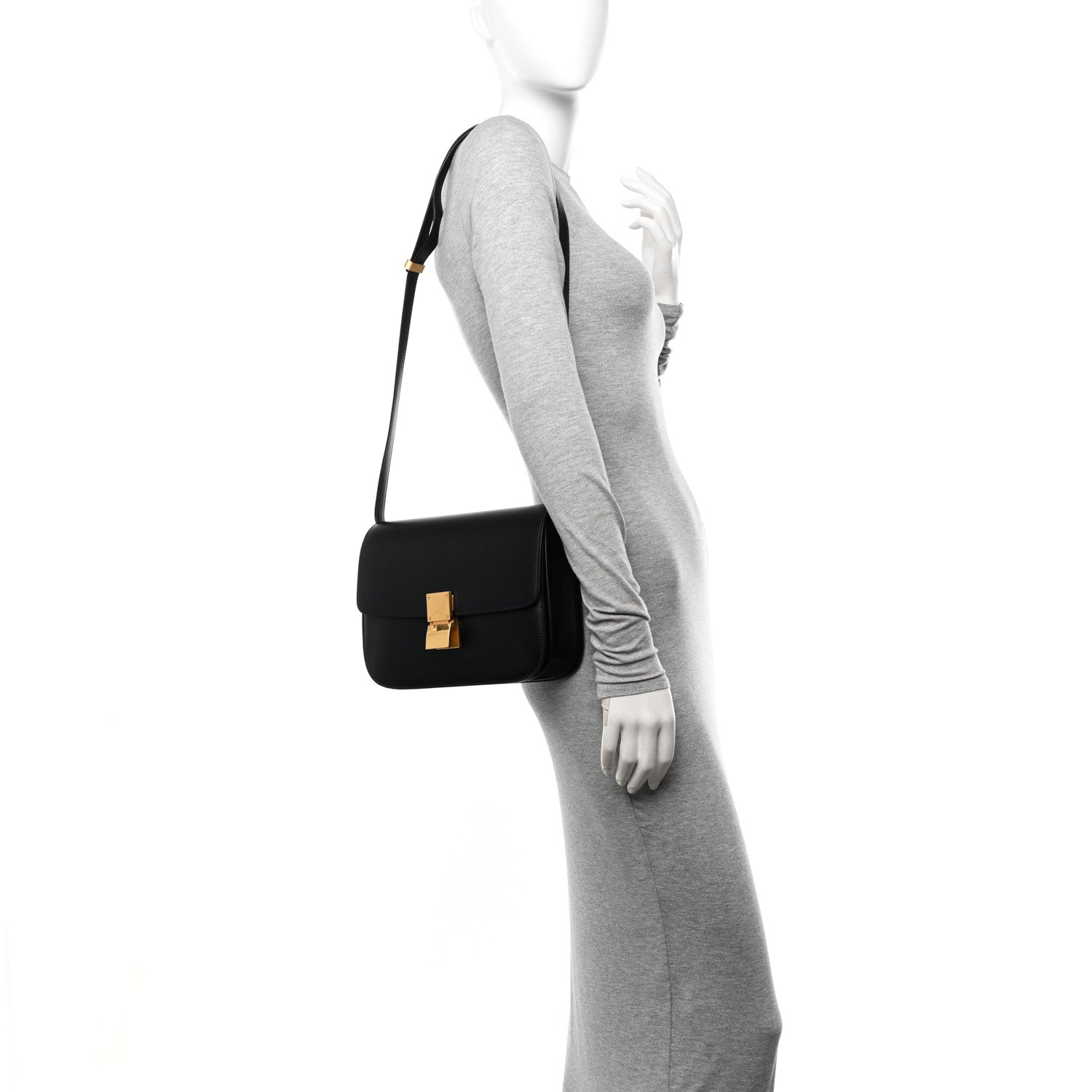 Celine Box Calfskin Medium Classic Box Flap Bag Black 2 of 10