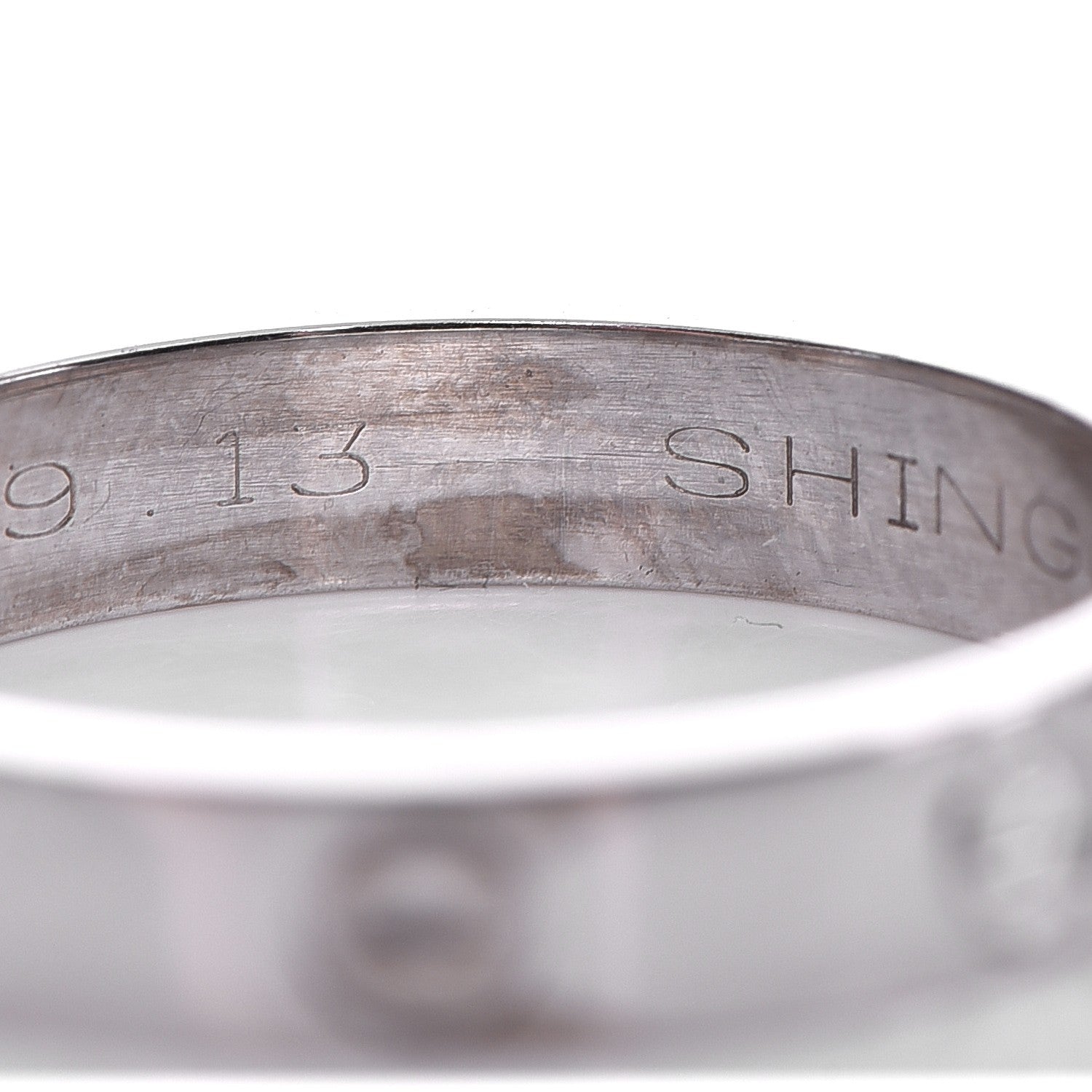 Cartier 18K White Gold 4mm LOVE Wedding Band Ring 56 7.5 4 of 6