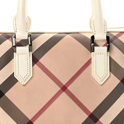 Burberry Nova Check Small Chester Bowling Bag White 7 of 18
