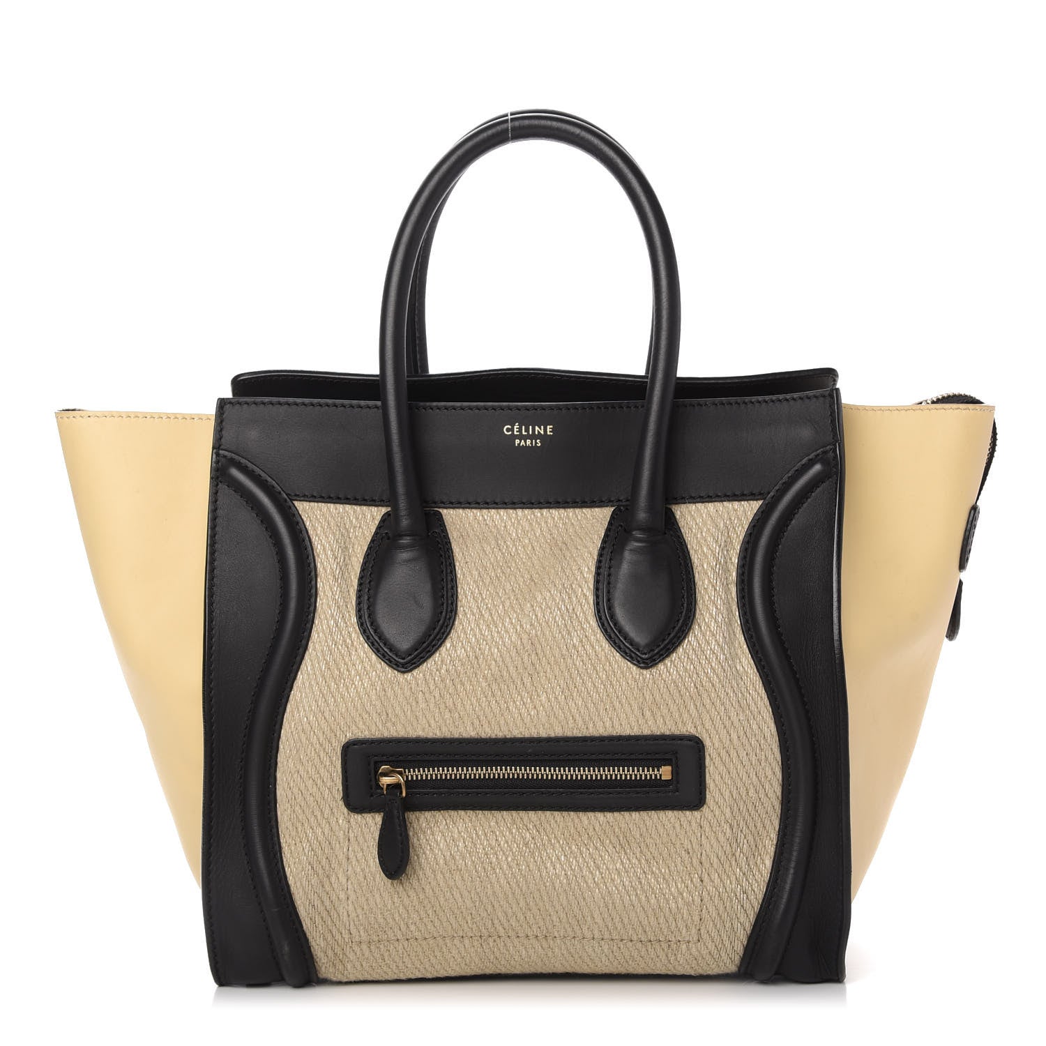 Celine Raffia Smooth Calfskin Mini Luggage Beige 1 of 11
