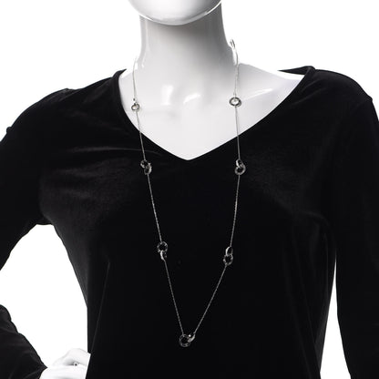 Cartier 18K White Gold Diamond LOVE Long Station Necklace 2 of 6