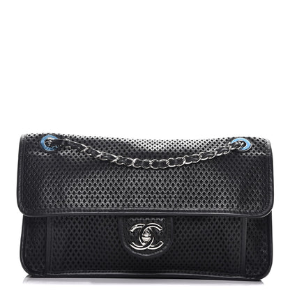 Chanel Perforated Calfskin Large Up In The Air Flap Black 1 of 10
