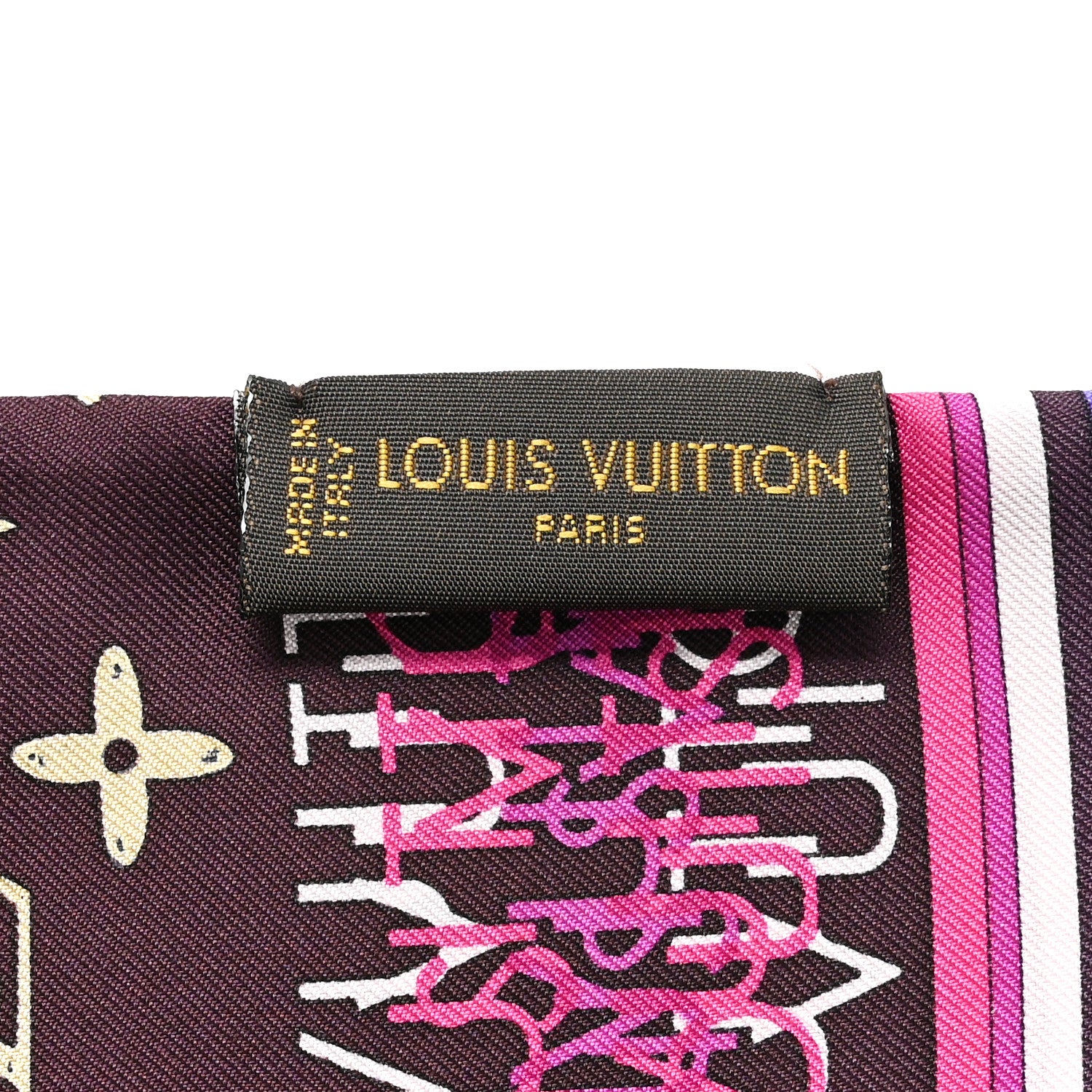 Louis Vuitton Silk Monogram Map Bandeau Cassis 3 of 3