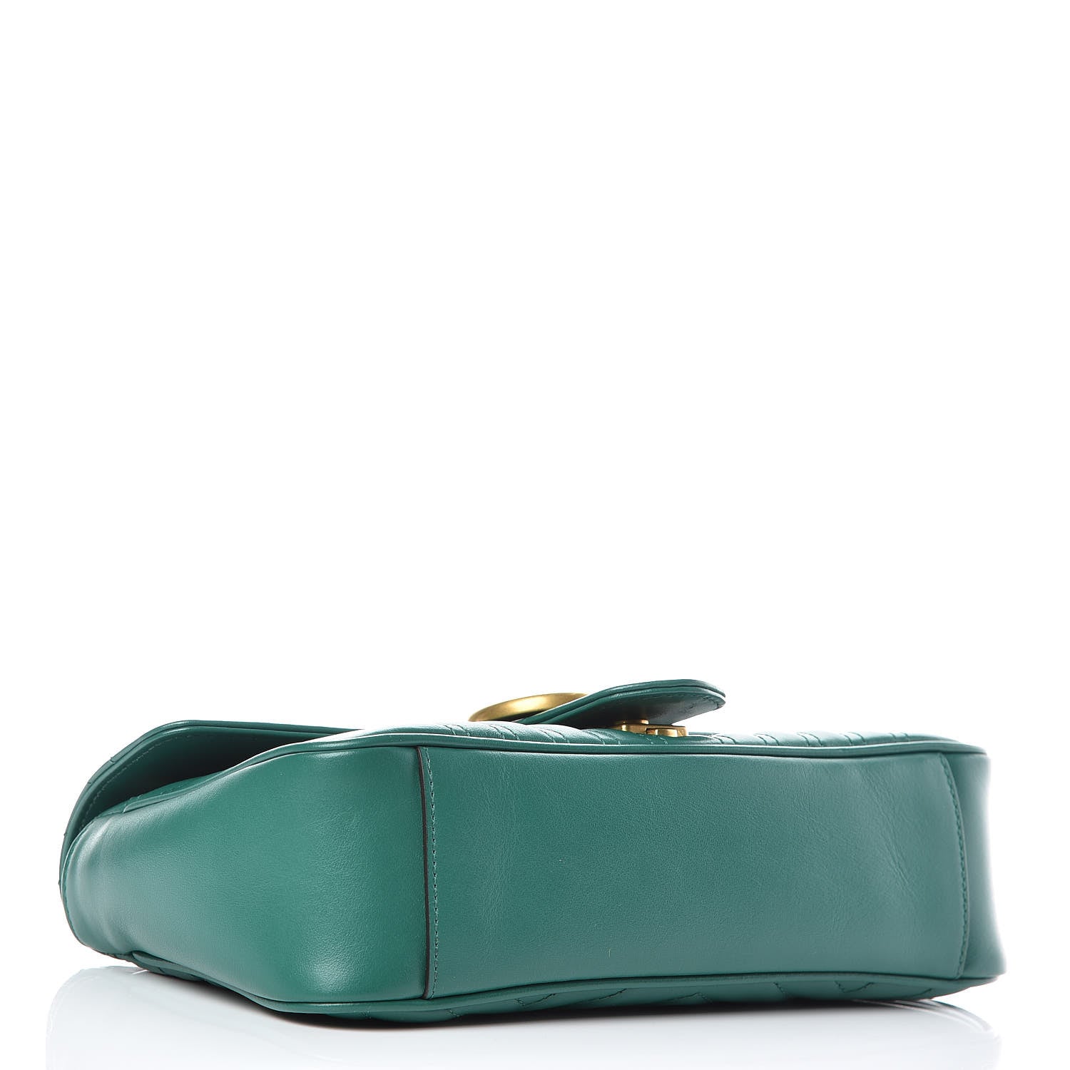 Gucci Calfskin Matelasse Small GG Marmont Shoulder Bag Emerald Green 4 of 9