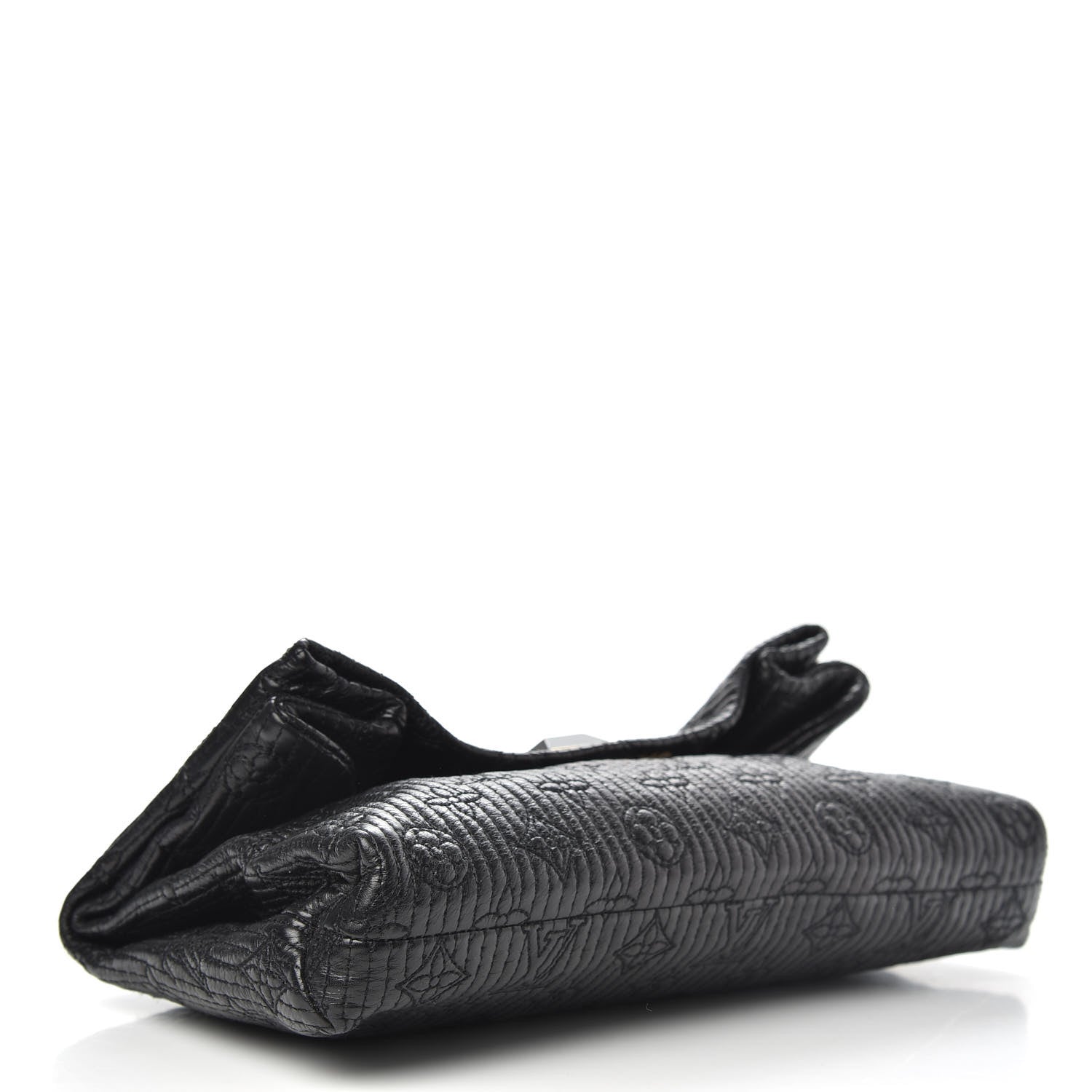 Louis Vuitton Calfskin Quilted Monogram Altair Clutch Black 4 of 8