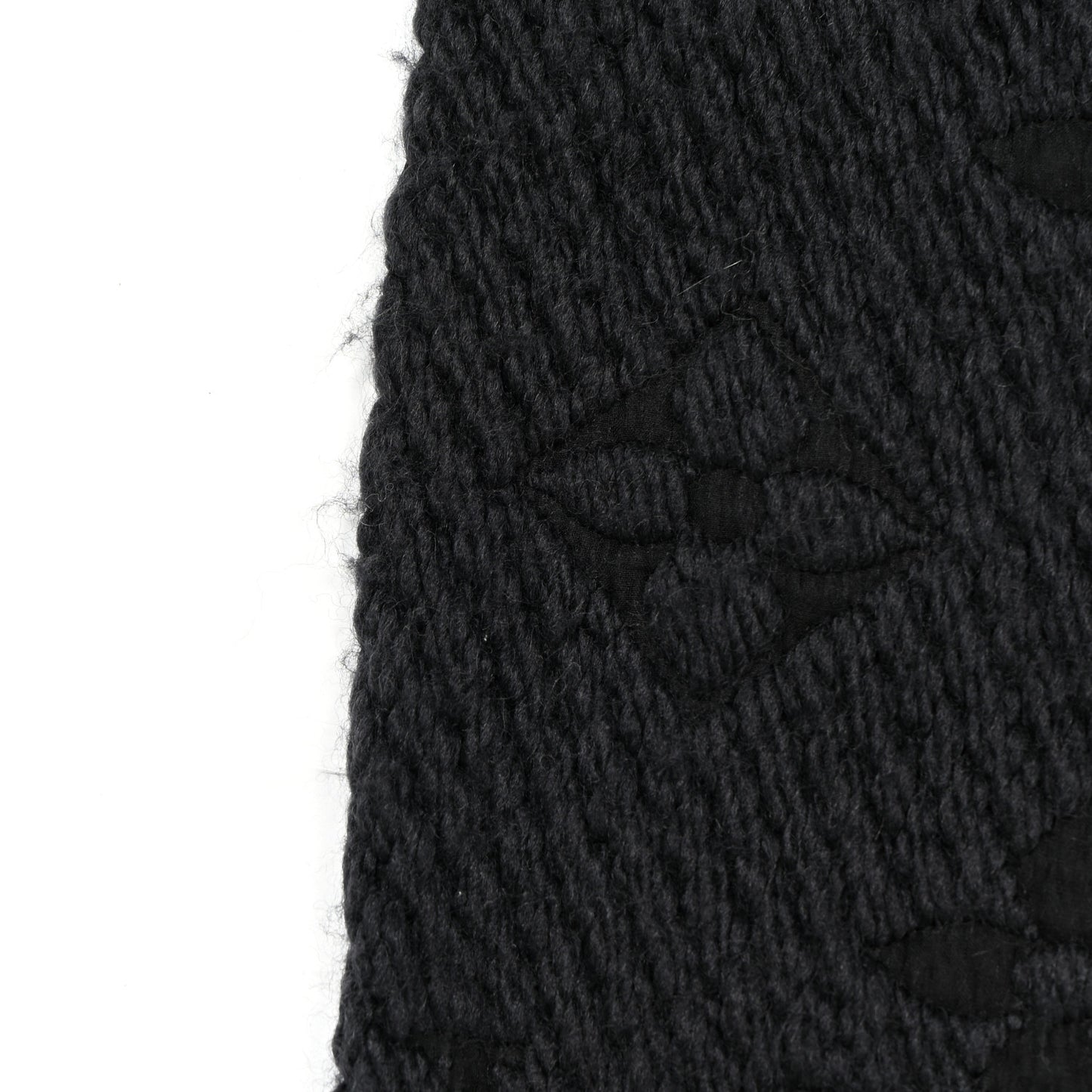 Wool Silk Logomania Scarf Charcoal