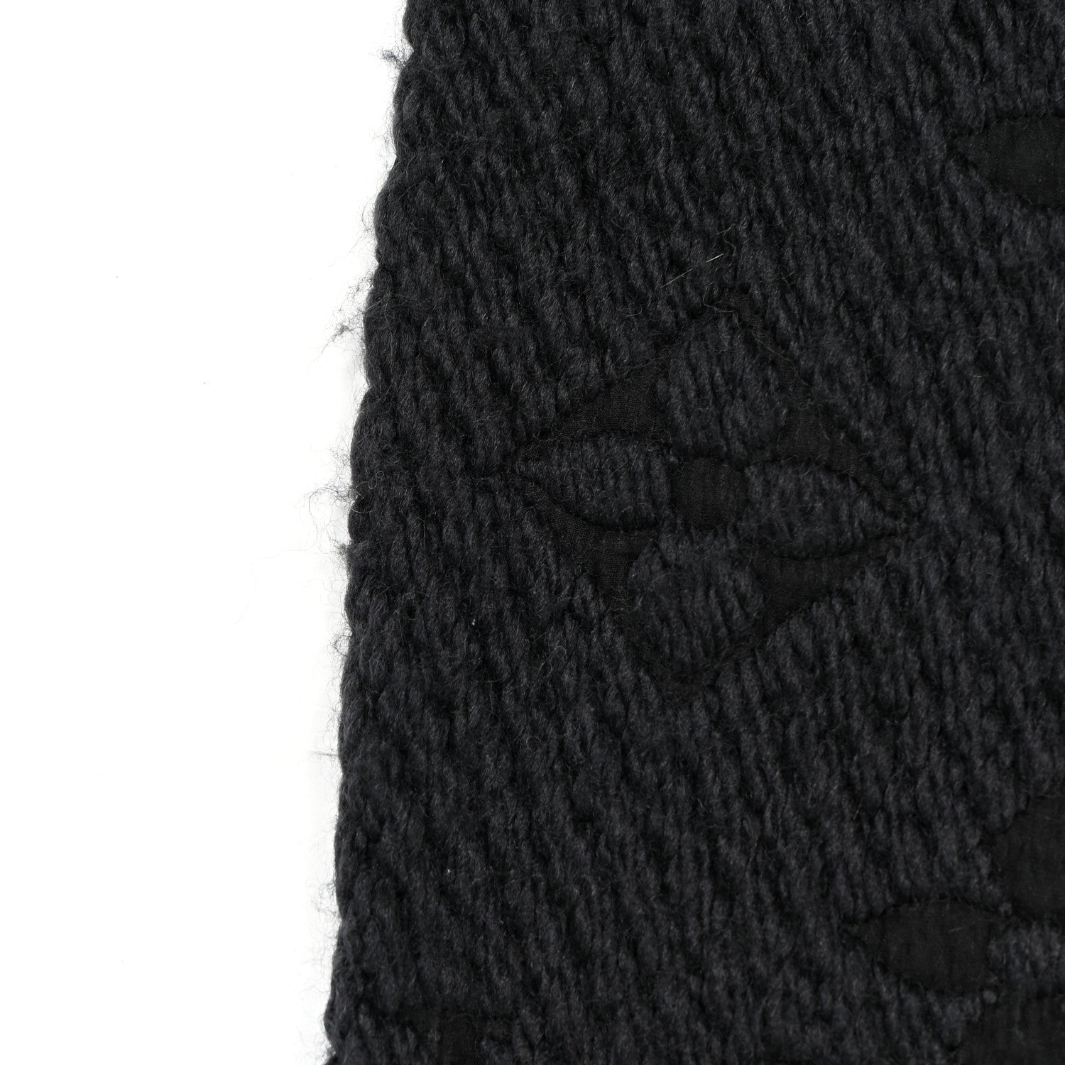 Louis Vuitton Wool Silk Logomania Scarf Charcoal 5 of 5
