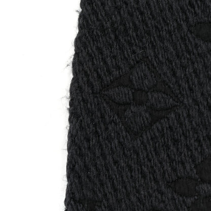 Louis Vuitton Wool Silk Logomania Scarf Charcoal 5 of 5
