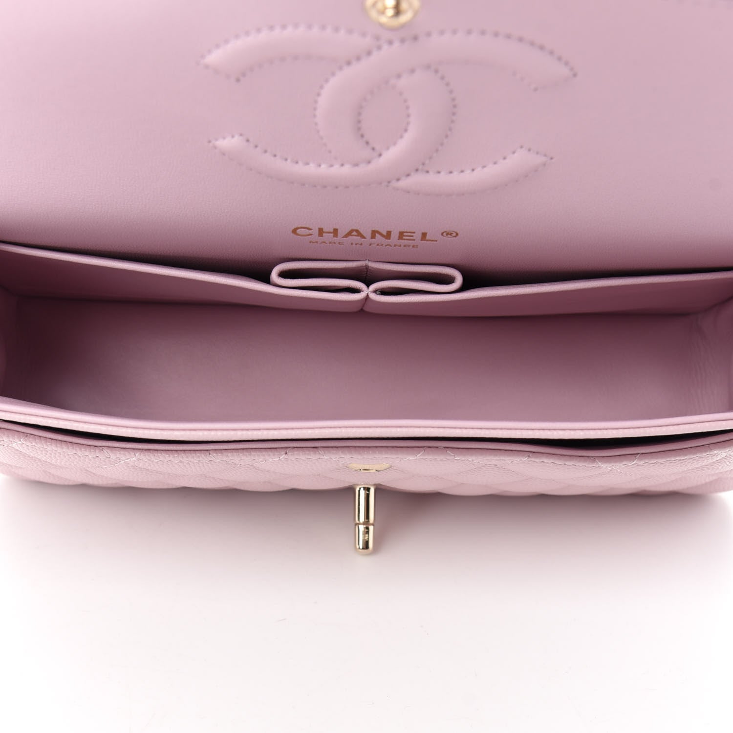 Chanel Caviar Quilted Medium Double Flap Light Pink 5 of 12