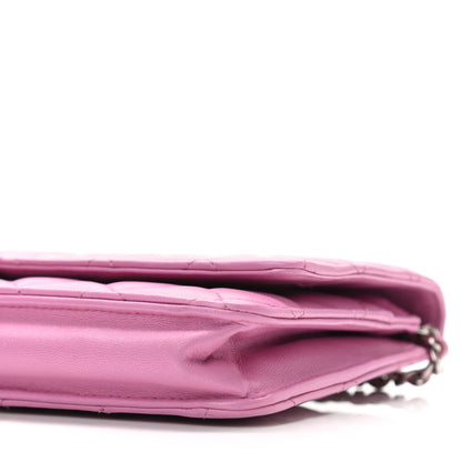 Chanel Lambskin Quilted Wallet On Chain WOC Purple 9 of 10