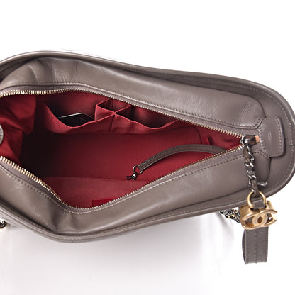 Chanel Aged Calfskin Quilted Medium Gabrielle Hobo Grey 5 of 10
