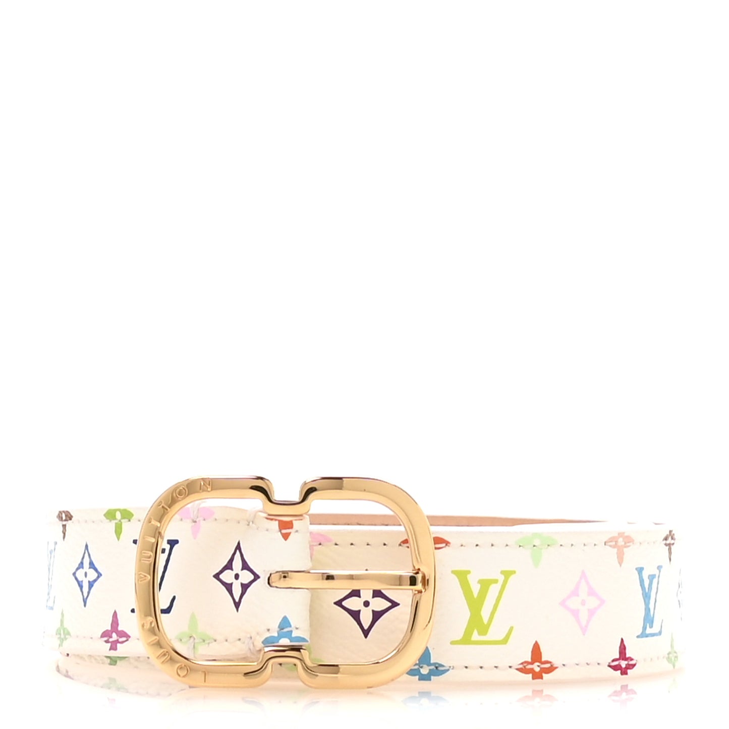 Monogram Multicolor 30mm Belt 90 36 White