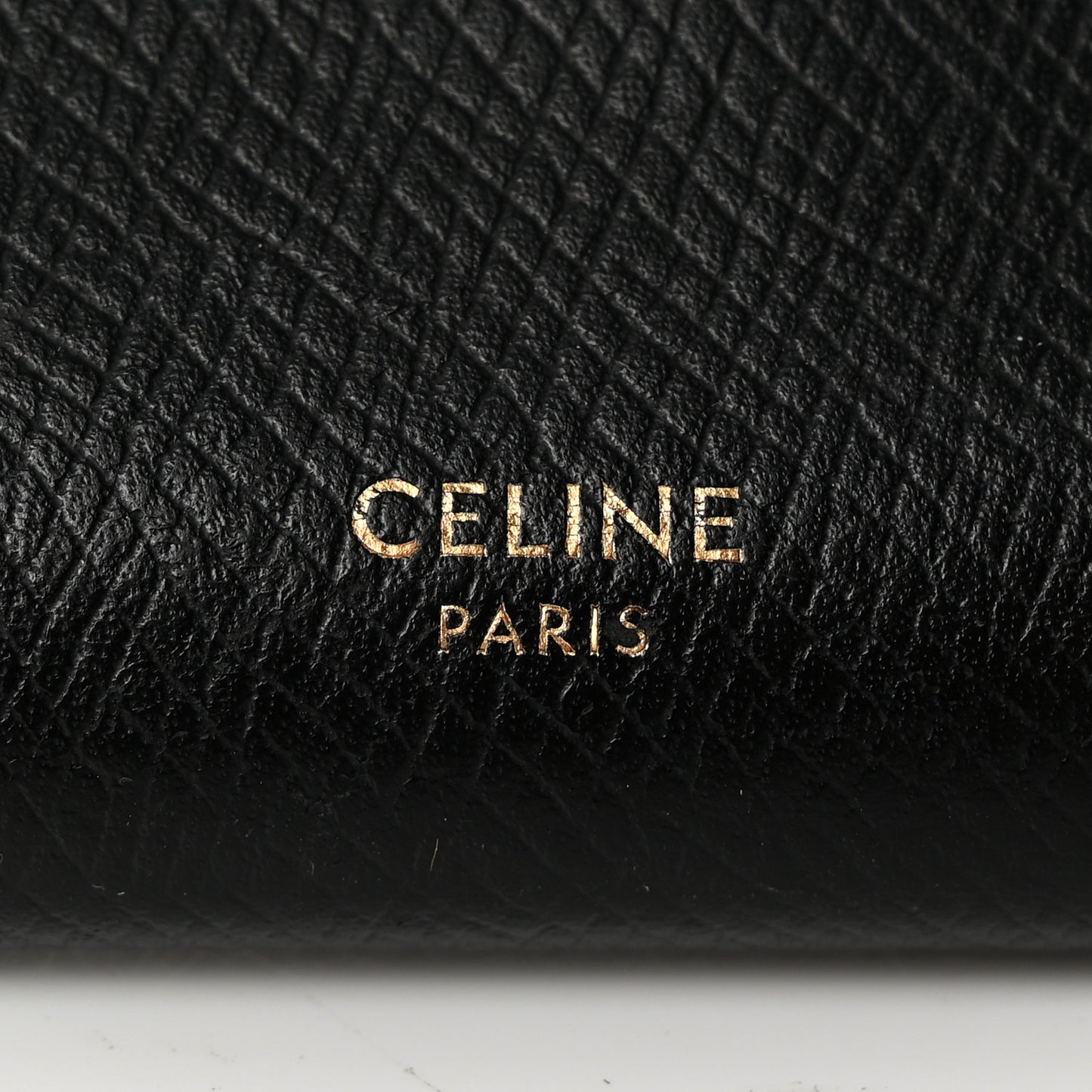 Grained Calfskin Large Flap Wallet Black