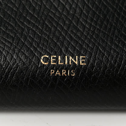 Celine Grained Calfskin Large Flap Wallet Black 8 of 17