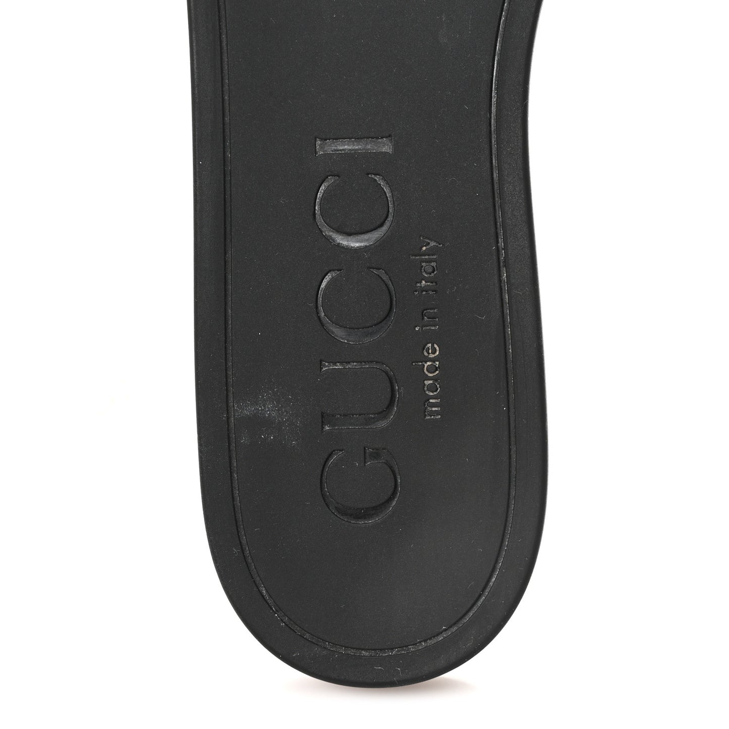 Rubber Womens Interlocking G Slide Sandals  36 Black