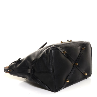 Burberry Soft Leather House Check Small Salisbury Tote Black 4 of 12